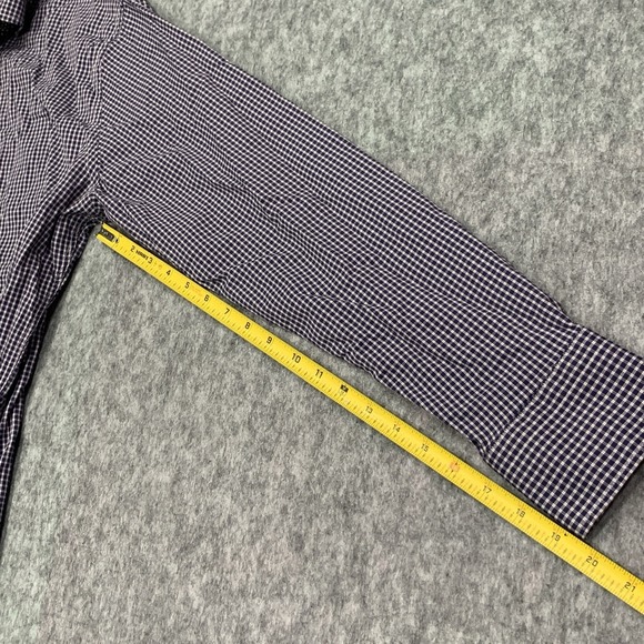 Peter Millar Summer Comfort Men's Button Up Long Sleeve Plaid Check Shirt Size L - Picture 11 of 11